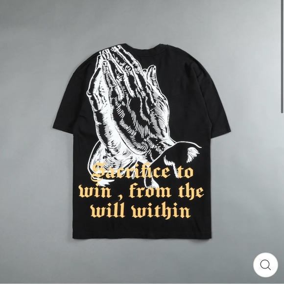 DARC SPORT X ” BODYBUILDING SAVED MY LIFE” PRAYING HANDS CREATOR SHIRT - Picture 2 of 10